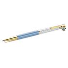 swarovski crystalline ballpoint pen  minions  blue  gold tone plated