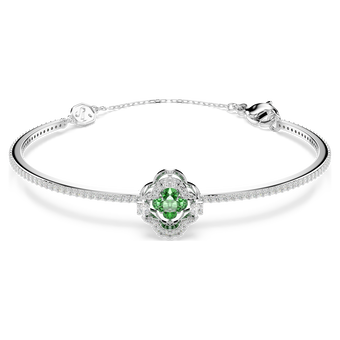 swarovski سوار una angelic، قطع متنوع، لون أخضر، طلاء روديوم