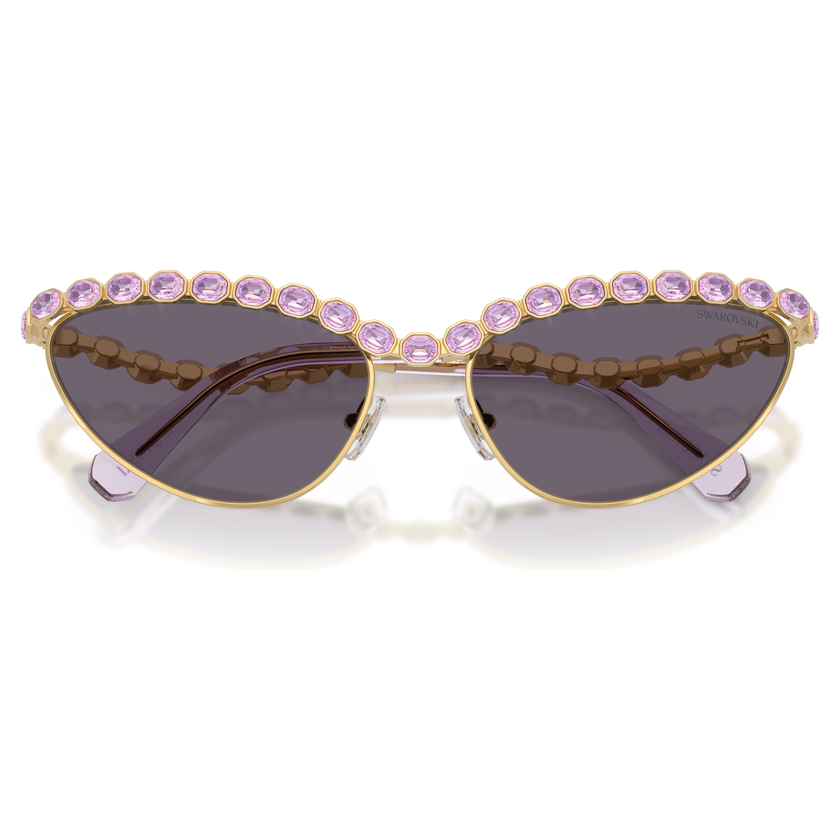 swarovski sunglasses  cat eye shape  purple