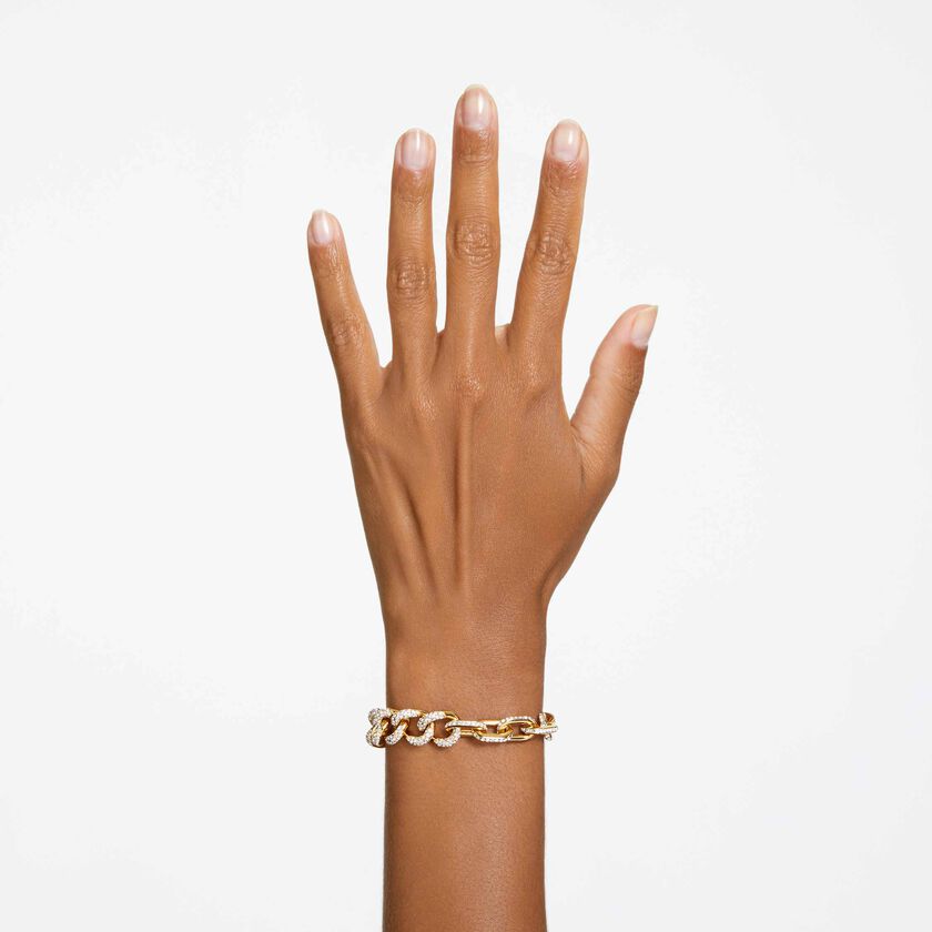 swarovski dextera bracelet  pav  crystal  gold tone plated