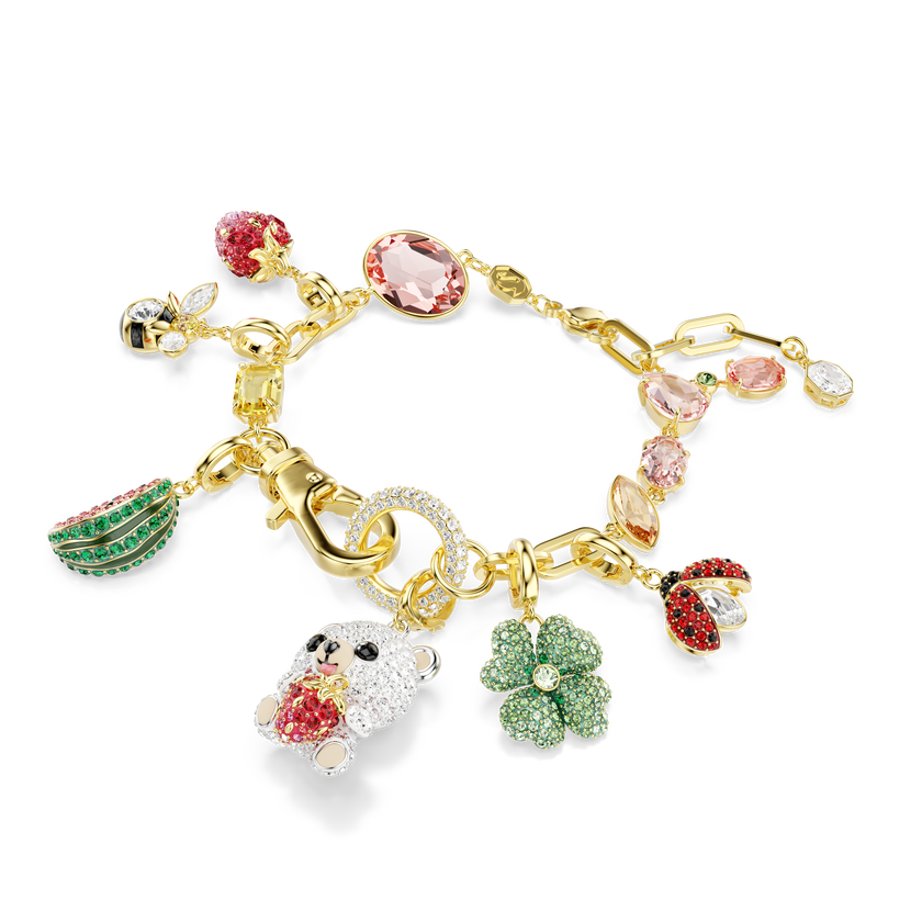 swarovski idyllia bracelet  mixed cuts  mixed motifs  multicolored  18k gold finish
