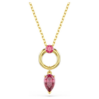 swarovski mesmera pendant  mixed cuts  red  gold tone plated