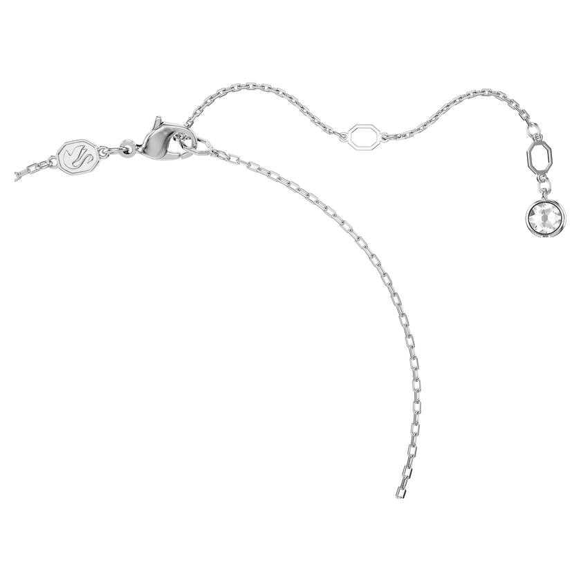 swarovski قلادة idyllia، على شكل زهرة، لون أزرق، طلاء روديوم