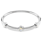 swarovski chroma bangle  mixed cuts  star  white  rhodium plated