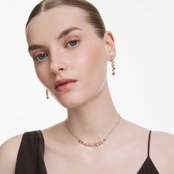 swarovski constella set  mixed cuts  multicolored  gold tone plated