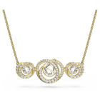 Generation necklace, White, Gold-tone plated