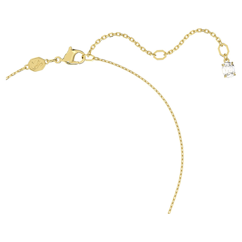 swarovski dextera pendant  mixed cuts  white  gold tone plated