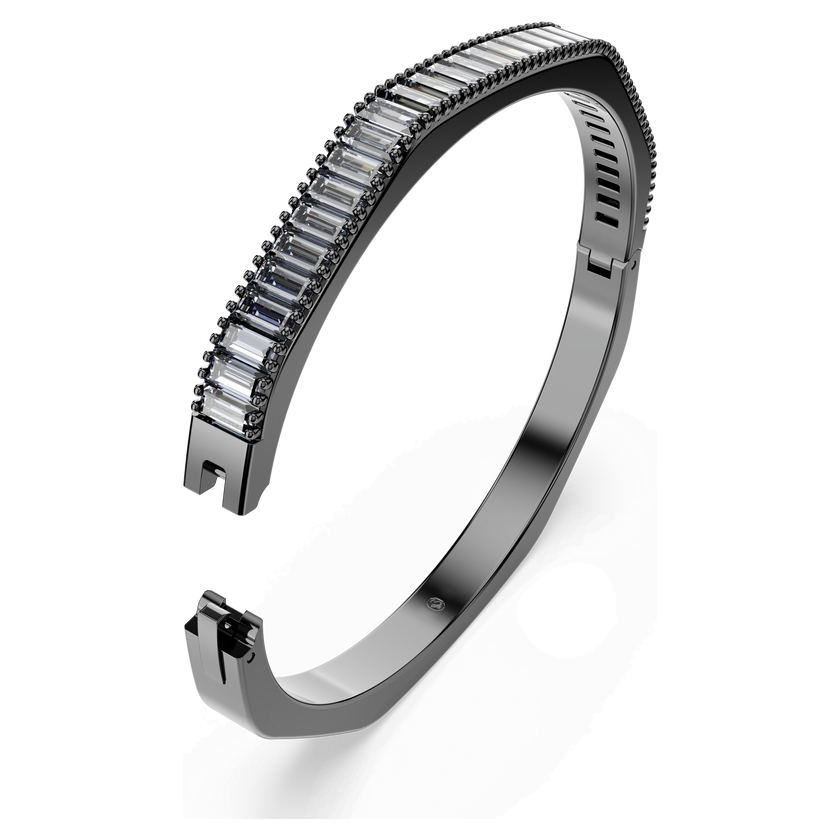swarovski سوار matrix، قطع باغيت، لون رمادي، طلاء روثينيوم