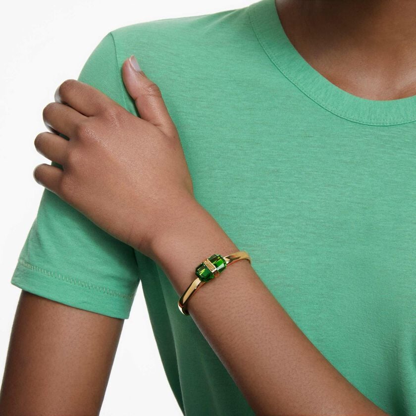 swarovski سوار lucent، بمغناطيس، لون أخضر، طلاء باللون الذهبي