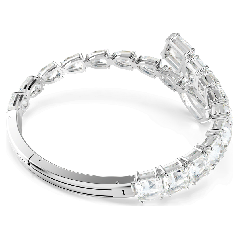 swarovski matrix cuff  mixed cuts  white  rhodium plated