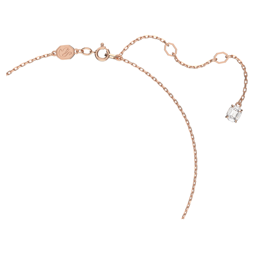 swarovski stilla pendant  round cut  white  rose gold tone plated