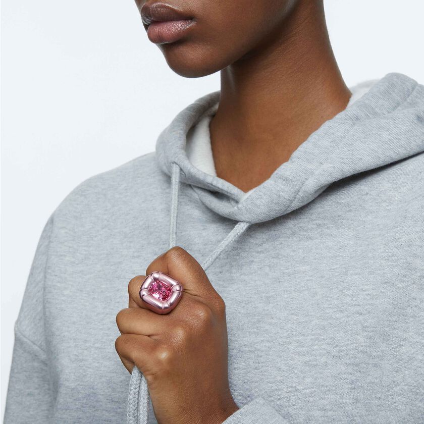 swarovski dulcis cocktail ring  pink