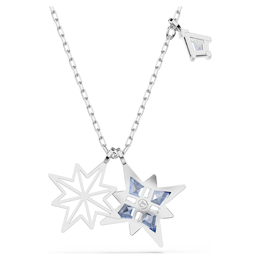 swarovski قلادة symbolica، شكل نجمة، لون أزرق، طلاء روديوم