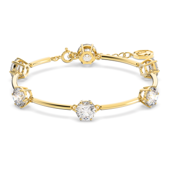 swarovski constella bangle  white  gold tone plated