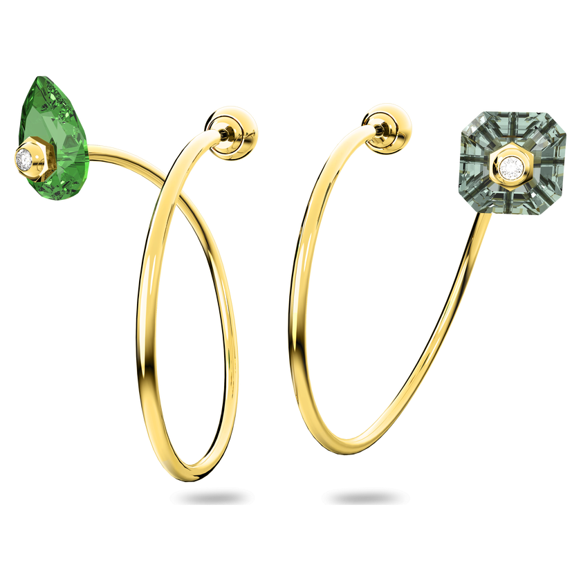 swarovski numina drop earrings  asymmetrical  larges  multicoloured