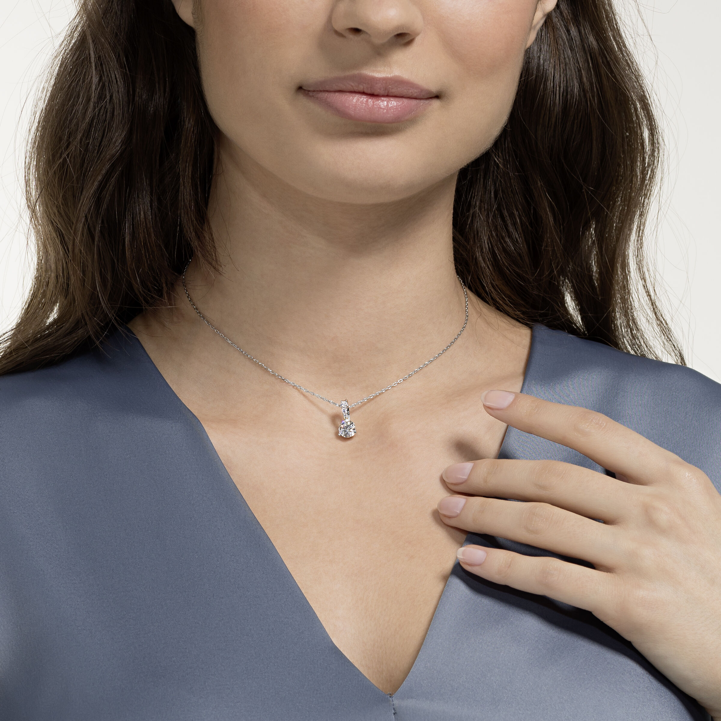 Swarovski rhodium necklace online