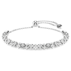 swarovski dextera bracelet  round cut  white  stainless steel