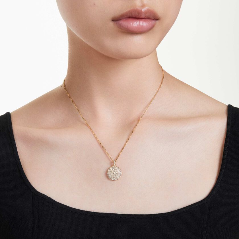 swarovski sublima pendant  white  gold tone plated