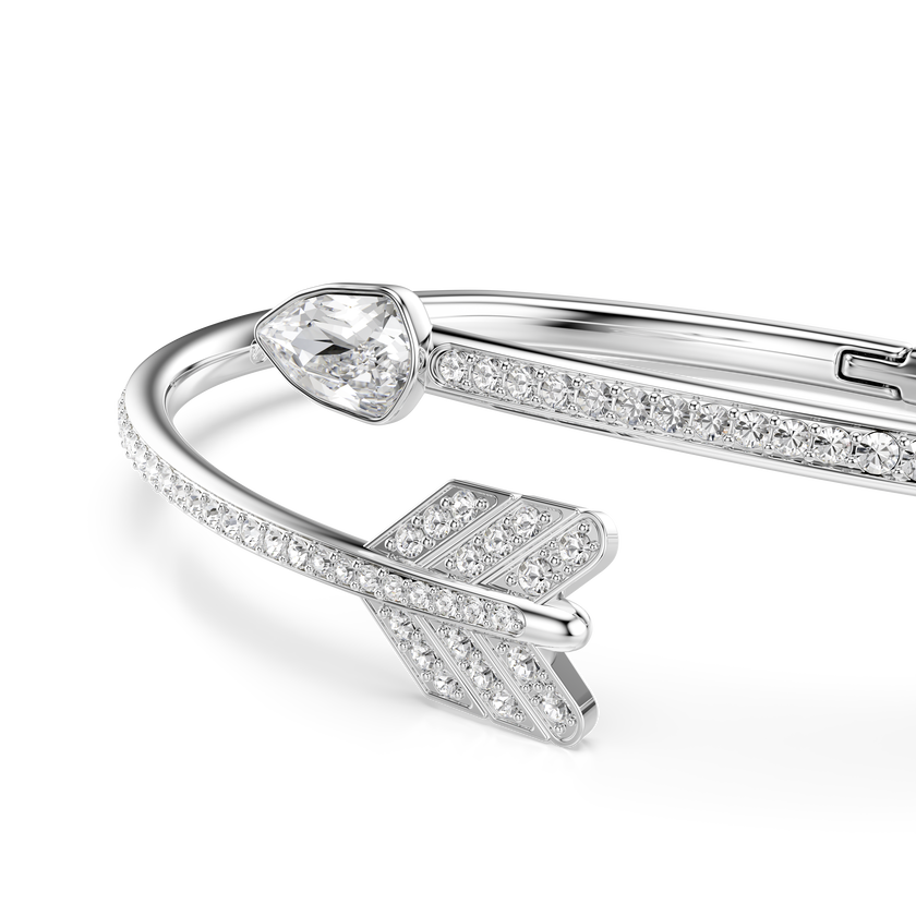swarovski سوار idyllia، قطع متنوع، شكل سهم، لون أبيض، طلاء روديوم