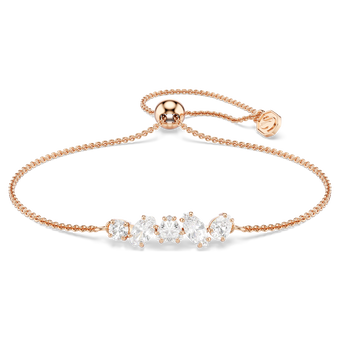 swarovski سوار mesmera، قطع متنوع، لون أبيض، لمسة نهائية من الذهب الوردي عيار 18 قيراط