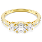 swarovski stilla attract ring  round cut  white  gold tone plated