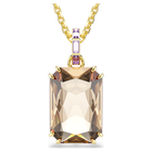 swarovski قلادة millenia، قطع مثمن، لون كراميل، طلاء باللون الذهبي