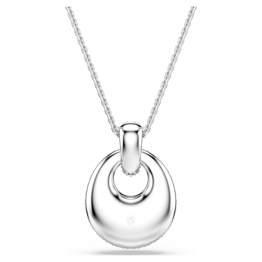swarovski قلادة sublima، لون أبيض، طلاء روديوم