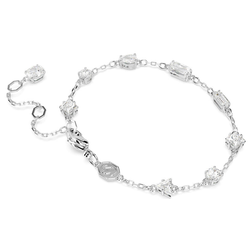 swarovski سوار mesmera، قطع متنوع، تصميم متباين، لون أبيض، طلاء روديوم