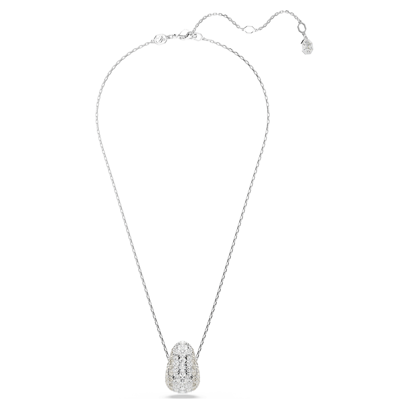 swarovski sublima pendant  round cut  white  rhodium plated