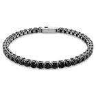 swarovski سوار تنس matrix، قطع مستدير، لون أسود، طلاء روثينيوم