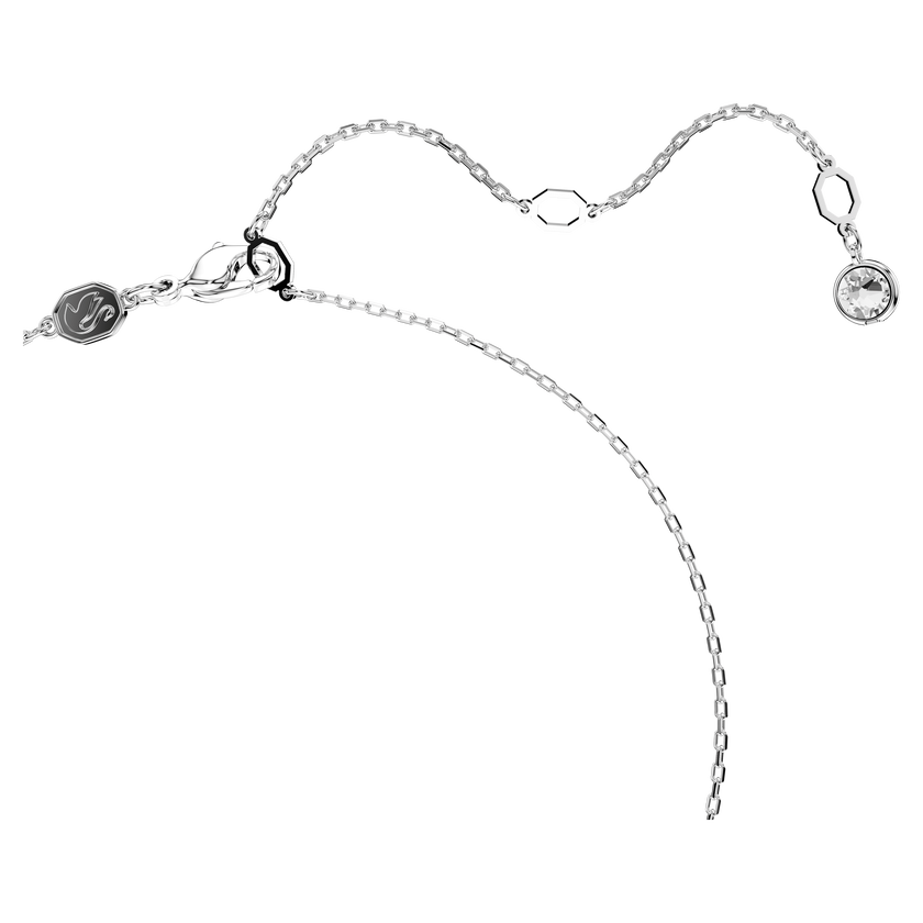 swarovski hyperbola pendant  pav   infinity  white  rhodium plated