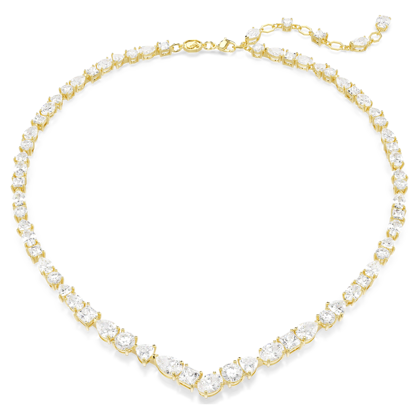 swarovski mesmera necklace  mixed cuts  white  gold tone plated