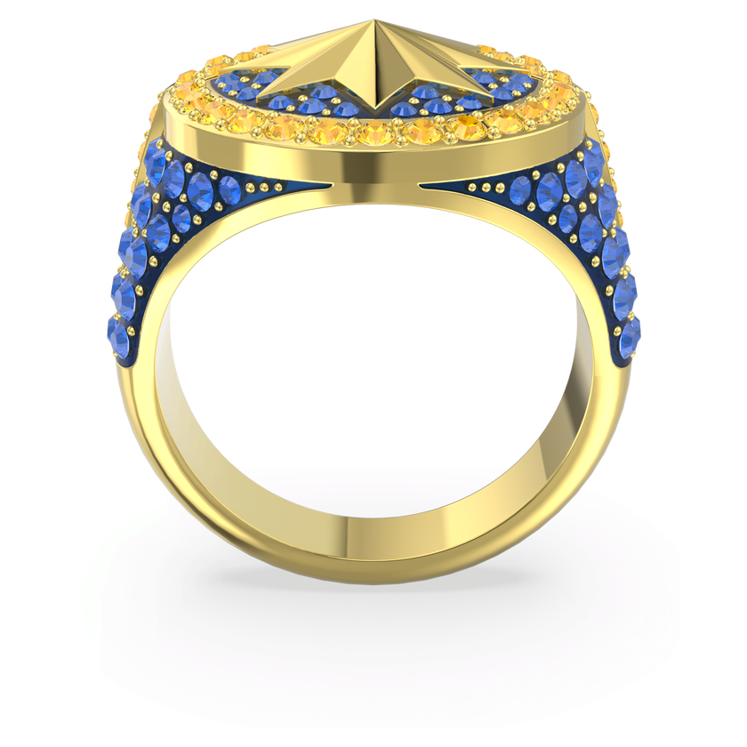 swarovski captain marvel ring  multicolored  gold tone plated