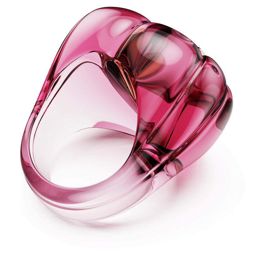 swarovski dulcis cocktail ring  heart cut  pav   heart  pink