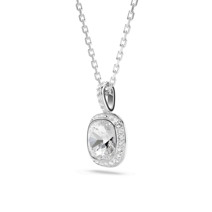 swarovski una angelic pendant  cushion cut  white  rhodium plated
