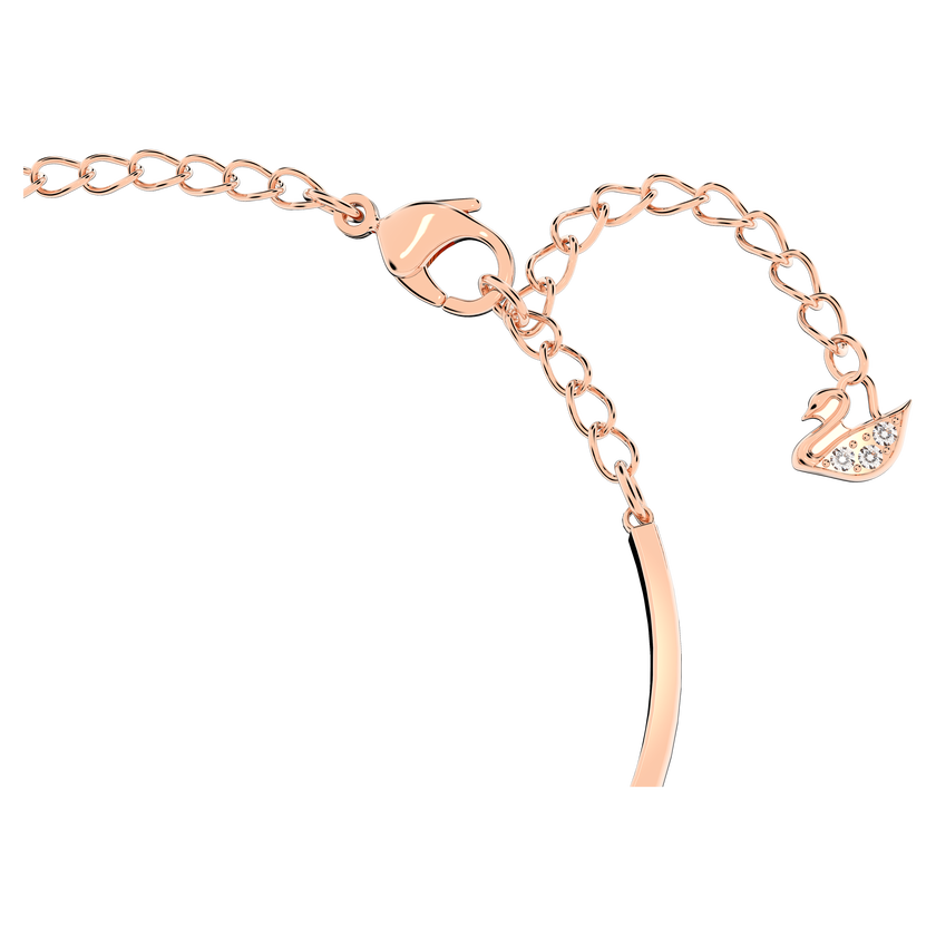swarovski hyperbola bangle  infinity and heart  white  mixed metal finish