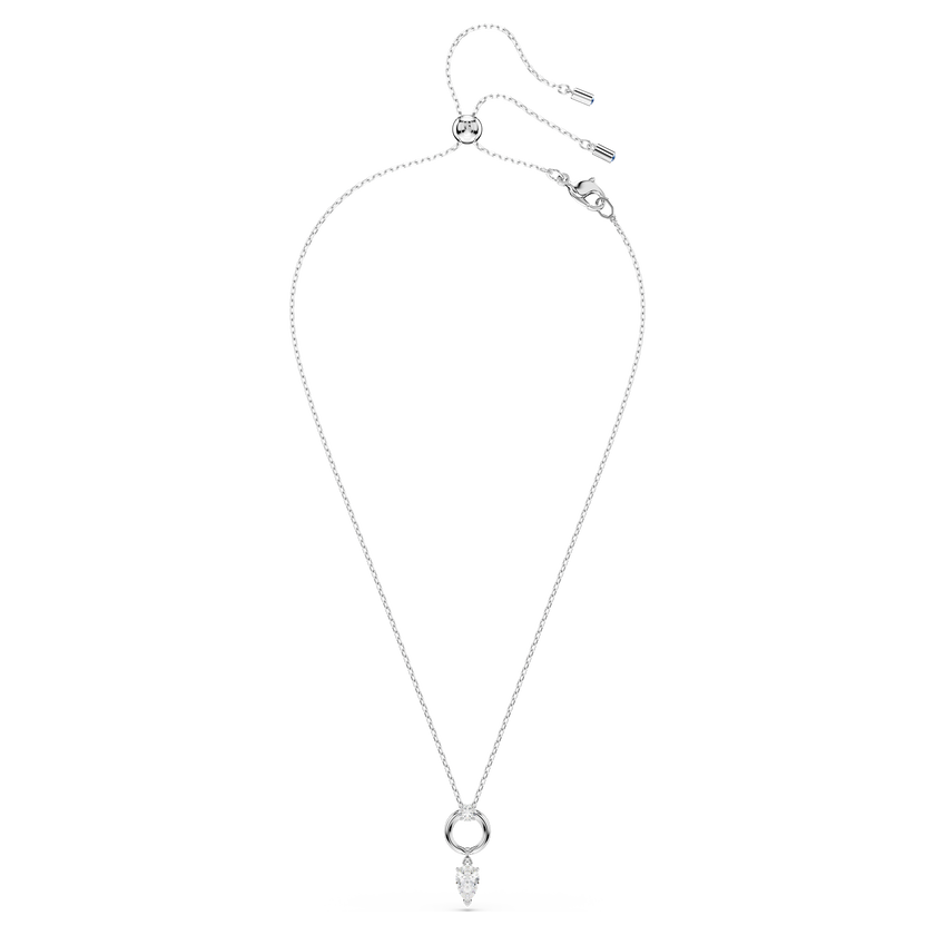 swarovski mesmera pendant  pear cut  white  rhodium plated