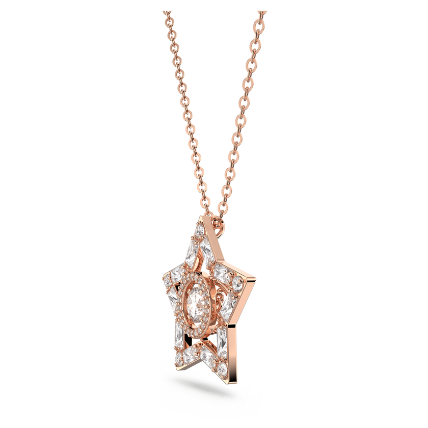 swarovski stella pendant  white  rose gold tone plated