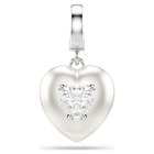 swarovski حلية idyllia، قطع متنوع، طلاء بلون اللؤلؤ، شكل قلب، لون أبيض، طلاء روديوم