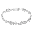 Diapason Bracelet, White, Rhodium Plating