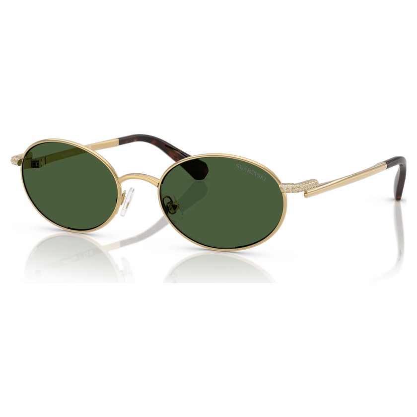 swarovski sunglasses  round shape  green