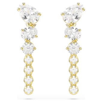swarovski أقراط متدلية mesmera، قطع متنوع، لون أبيض، لمسة نهائية من الذهب عيار 18 قيراط