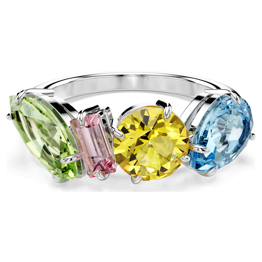 swarovski خاتم كوكتيل gema، قطع متنوع، ألوان متعددة، طلاء روديوم