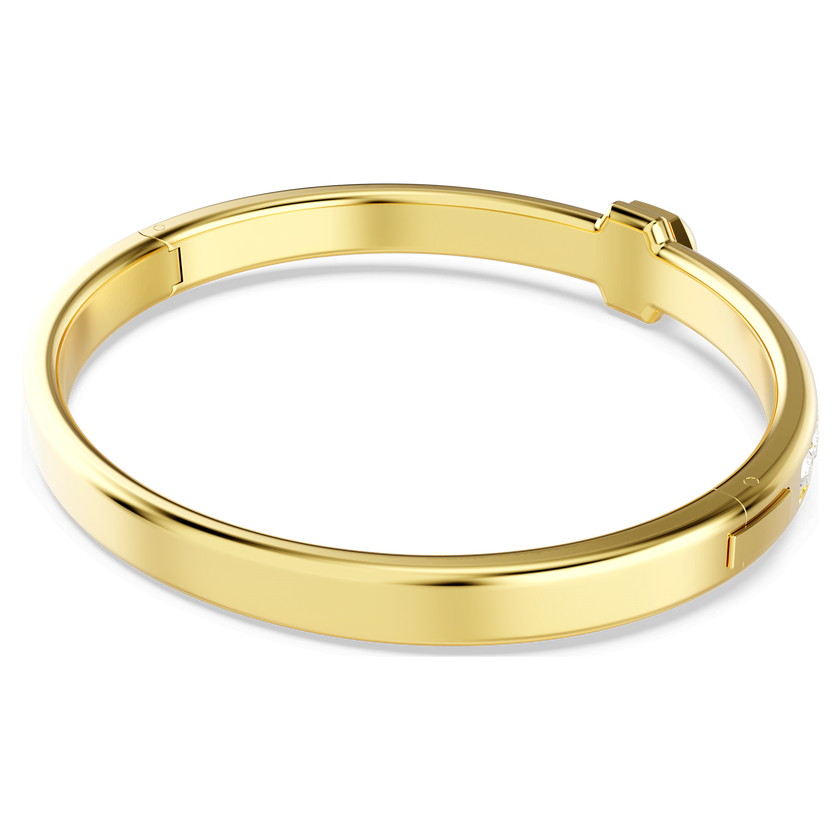 swarovski numina bangle  round cut  white  gold tone plated