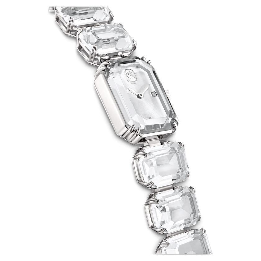 swarovski watch  octagon cut bracelet  white  stainless steel