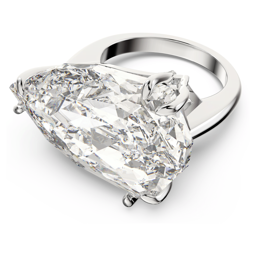 swarovski mesmera cocktail ring  white  rhodium plated