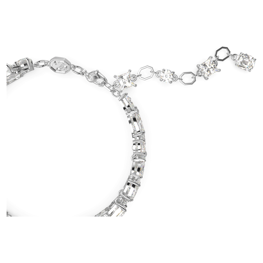 swarovski mesmera bracelet  mixed cuts  white  rhodium plated