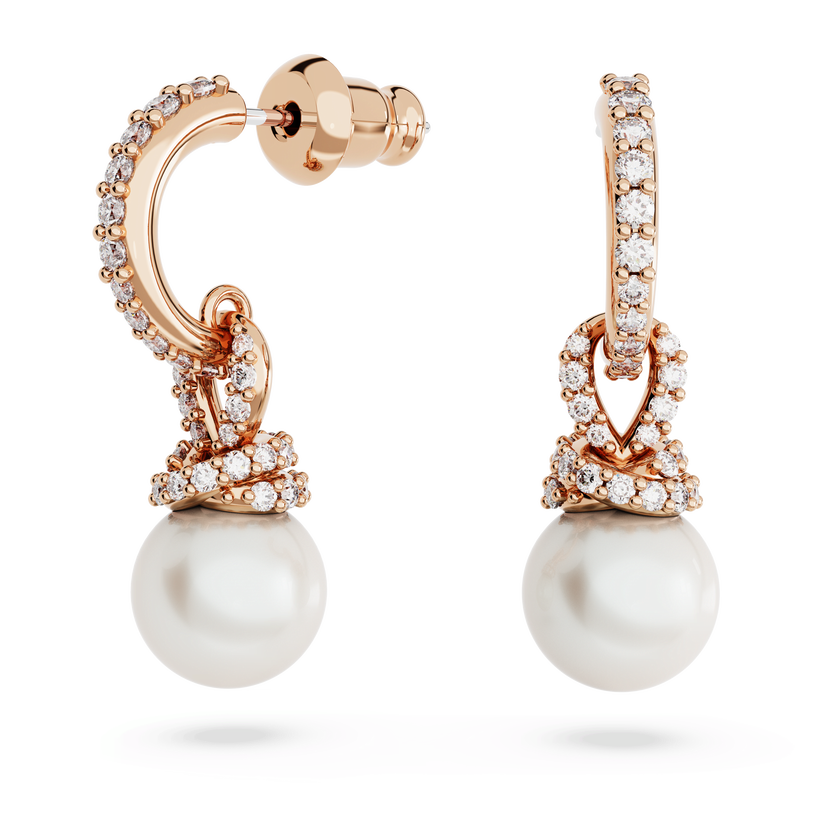 swarovski originally set  white  rose gold tone plated
