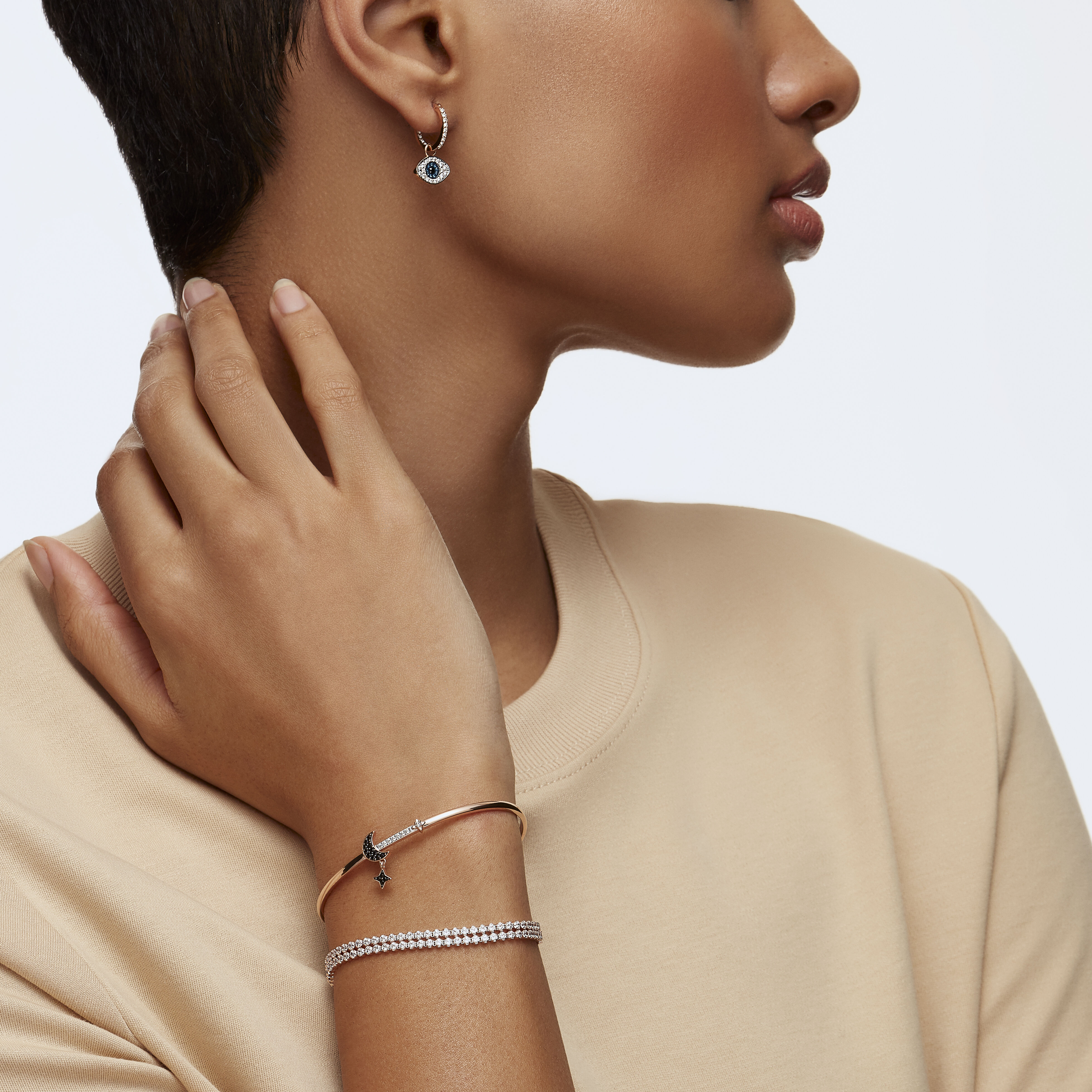 Swarovski duo moon bangle 2025