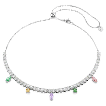 عقد ariana grande x swarovski tennis، قطع متنوع، ألوان متعددة، طلاء روديوم
